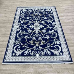 سجاد شرقي تاج نقش ايراني تركي 36023A كحلي مقاس 100*200