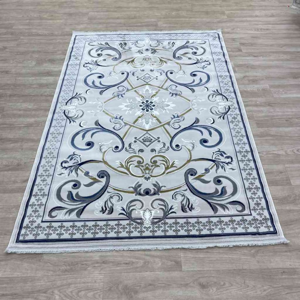 سجاد شرقي تاج نقش ايراني تركي 36023A رصاصي فاتح مقاس  250*350