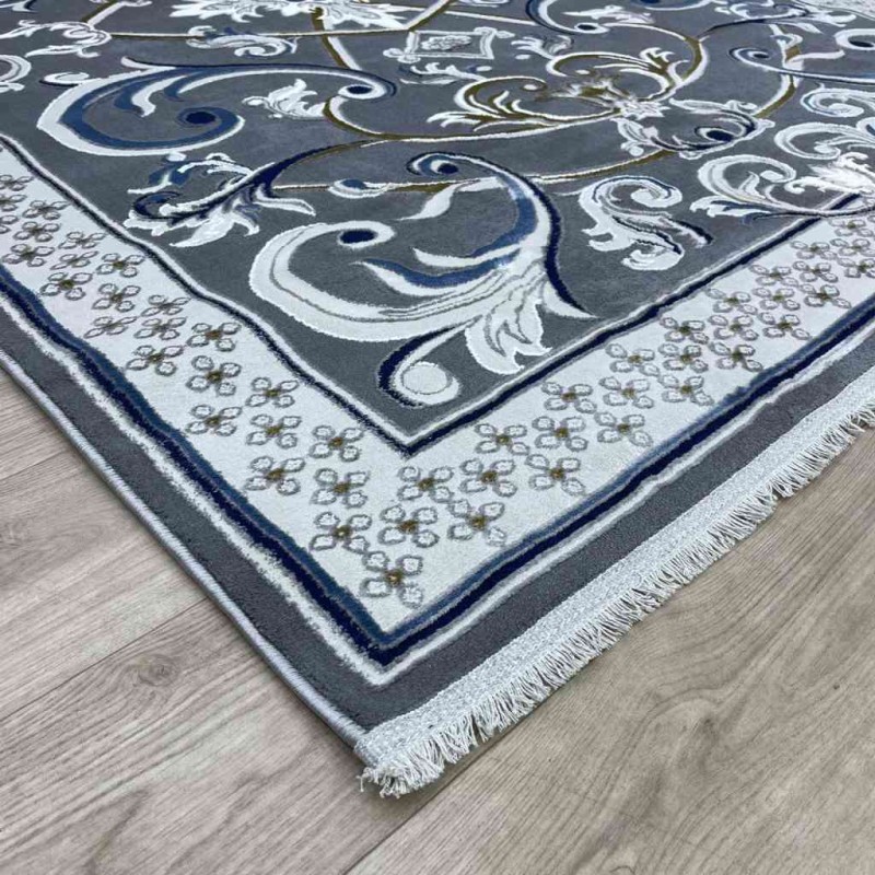 سجاد شرقي تاج نقش ايراني تركي 36023A رصاصي مقاس 250*350