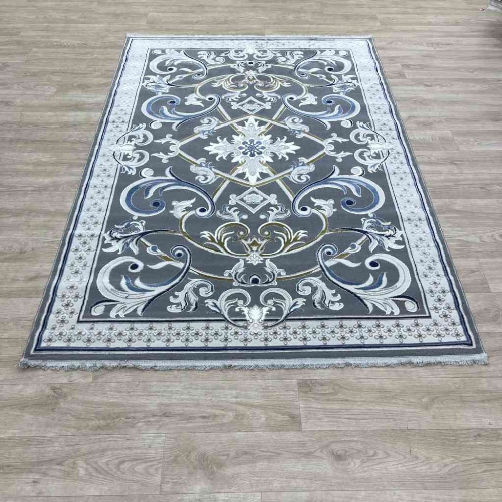 سجاد شرقي تاج نقش ايراني تركي 36023A رصاصي مقاس 200*300