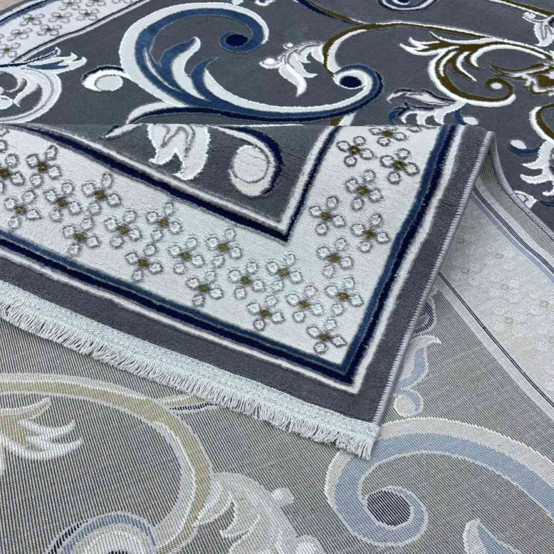 سجاد شرقي تاج نقش ايراني تركي 36023A رصاصي مقاس 250*350