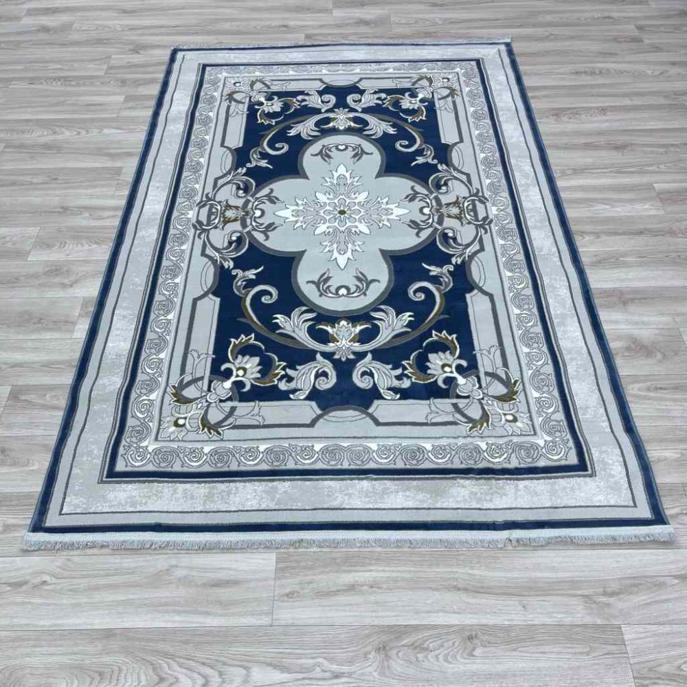 سجاد تركي سيرينتي نشقه ايراني 36235 سماوي مقاس 250*350