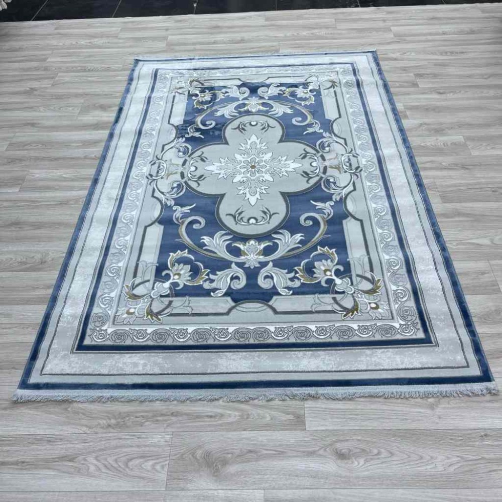 سجاد تركي سيرينتي نشقه ايراني 36235 سماوي مقاس 250*350