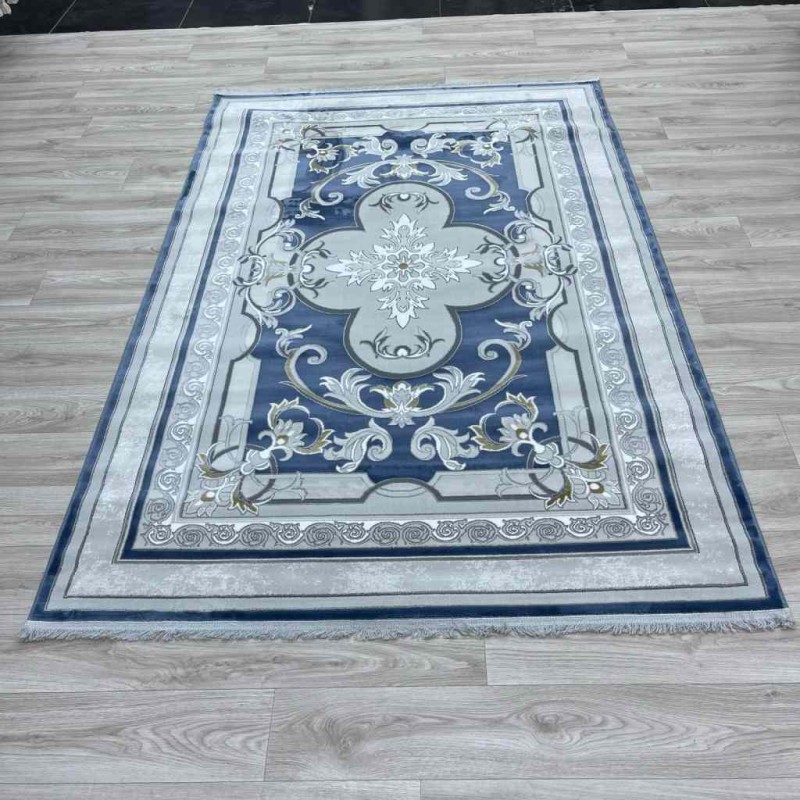 سجاد تركي سيرينتي نشقه ايراني 36235 سماوي مقاس 400*500