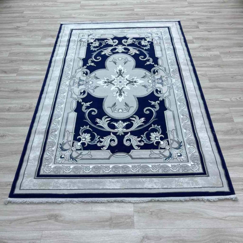 سجاد تركي سيرينتي نشقه ايراني 36235 كحلي مقاس 400*500