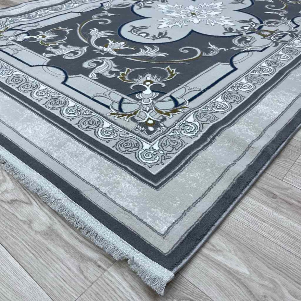 سجاد تركي سيرينتي نشقه ايراني 36235 رصاصي مقاس 100*400