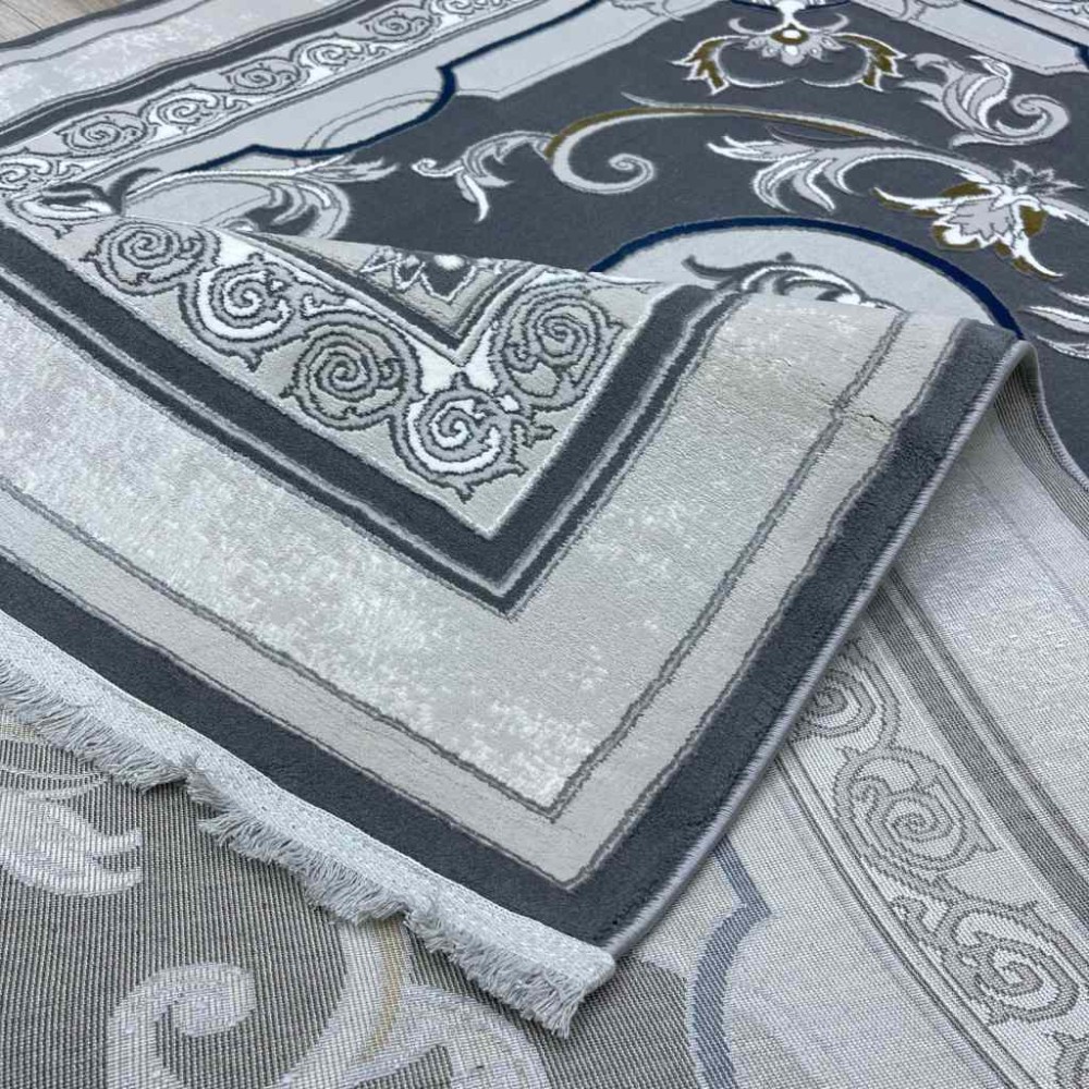 سجاد تركي سيرينتي نشقه ايراني 36235 رصاصي مقاس 100*400