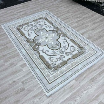 سجاد تركي سيرينتي نشقه ايراني 36235 كريم رمادي فاتح مقاس 400*600