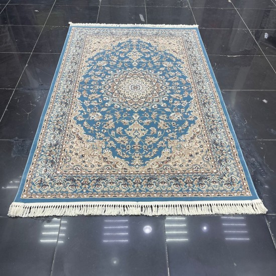 Türkiye Al Baha Classic Thick Soft Carpet 3403D Bule Size 200*300