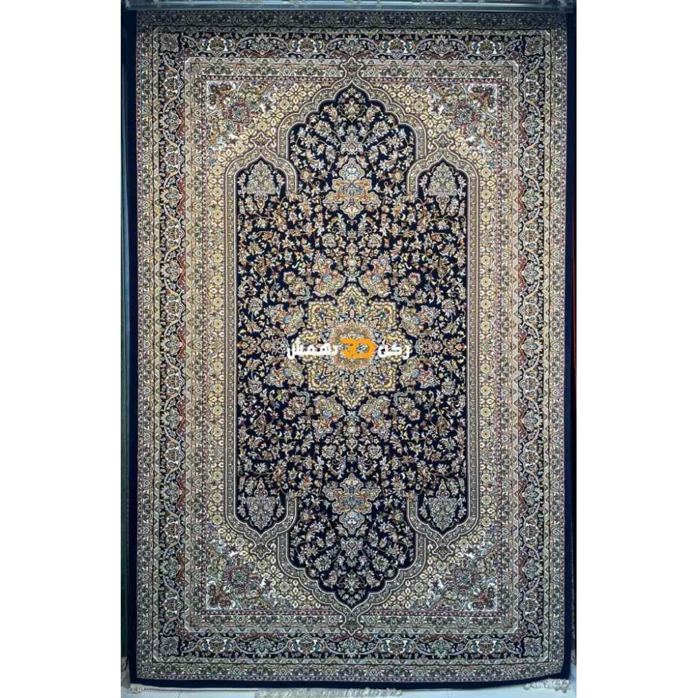 سجاد تركي الفخامة صوف اكرليك خيط مبروم  37878 لون كحلي مقاس 100*200