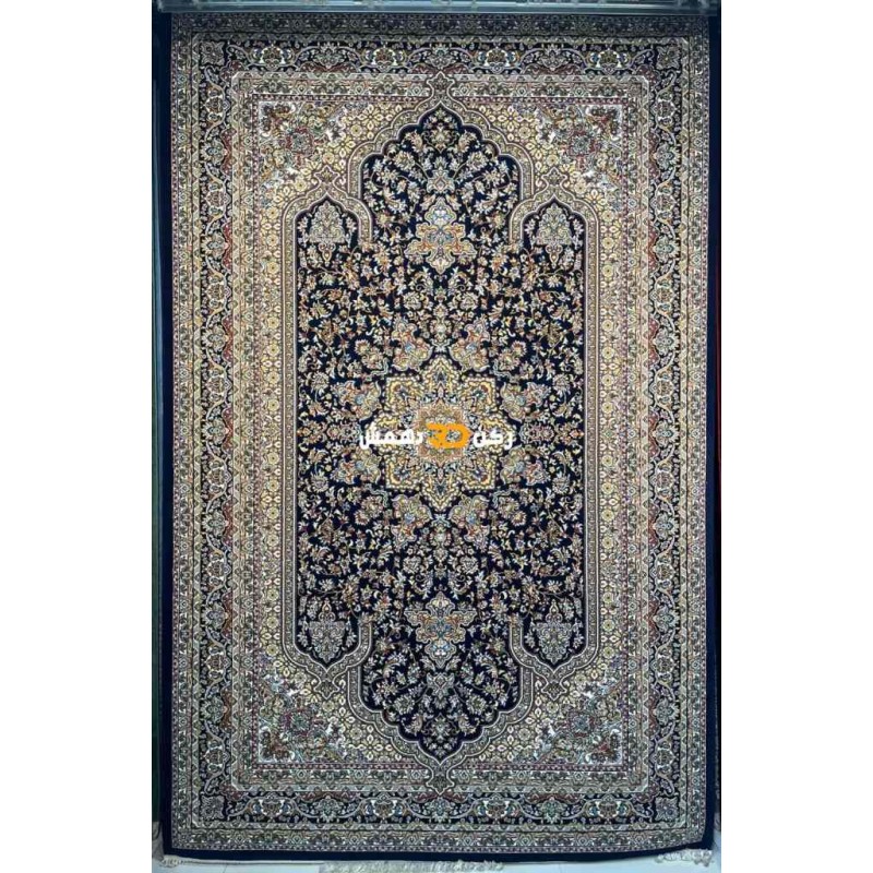 سجاد تركي الفخامة صوف اكرليك خيط مبروم  37878 لون كحلي مقاس 100*300