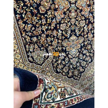 سجاد تركي الفخامة صوف اكرليك خيط مبروم  37878 لون كحلي مقاس 100*200