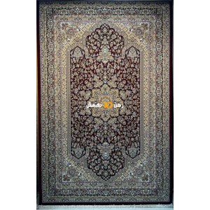 سجاد تركي الفخامة صوف اكرليك خيط مبروم  37878 لون احمر عنابي مقاس 100*300