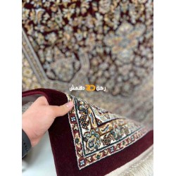 سجاد تركي الفخامة صوف اكرليك خيط مبروم  37878 لون احمر عنابي مقاس 150*230