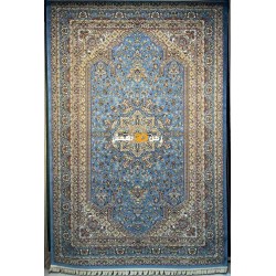 سجاد تركي الفخامة صوف اكرليك خيط مبروم  37878 لون سماوي مقاس 100*200