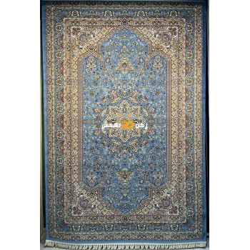 سجاد تركي الفخامة صوف اكرليك خيط مبروم  37878 لون سماوي مقاس 400*400