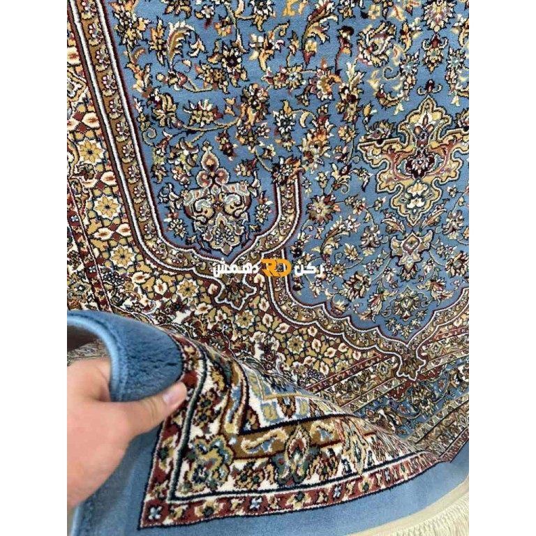 سجاد تركي الفخامة صوف اكرليك خيط مبروم 37878 لون سماوي مقاس 100*400 سجاد تركي الفخامة صوف اكرليك خيط مبروم 37878 لون سماوي مقاس 100*400