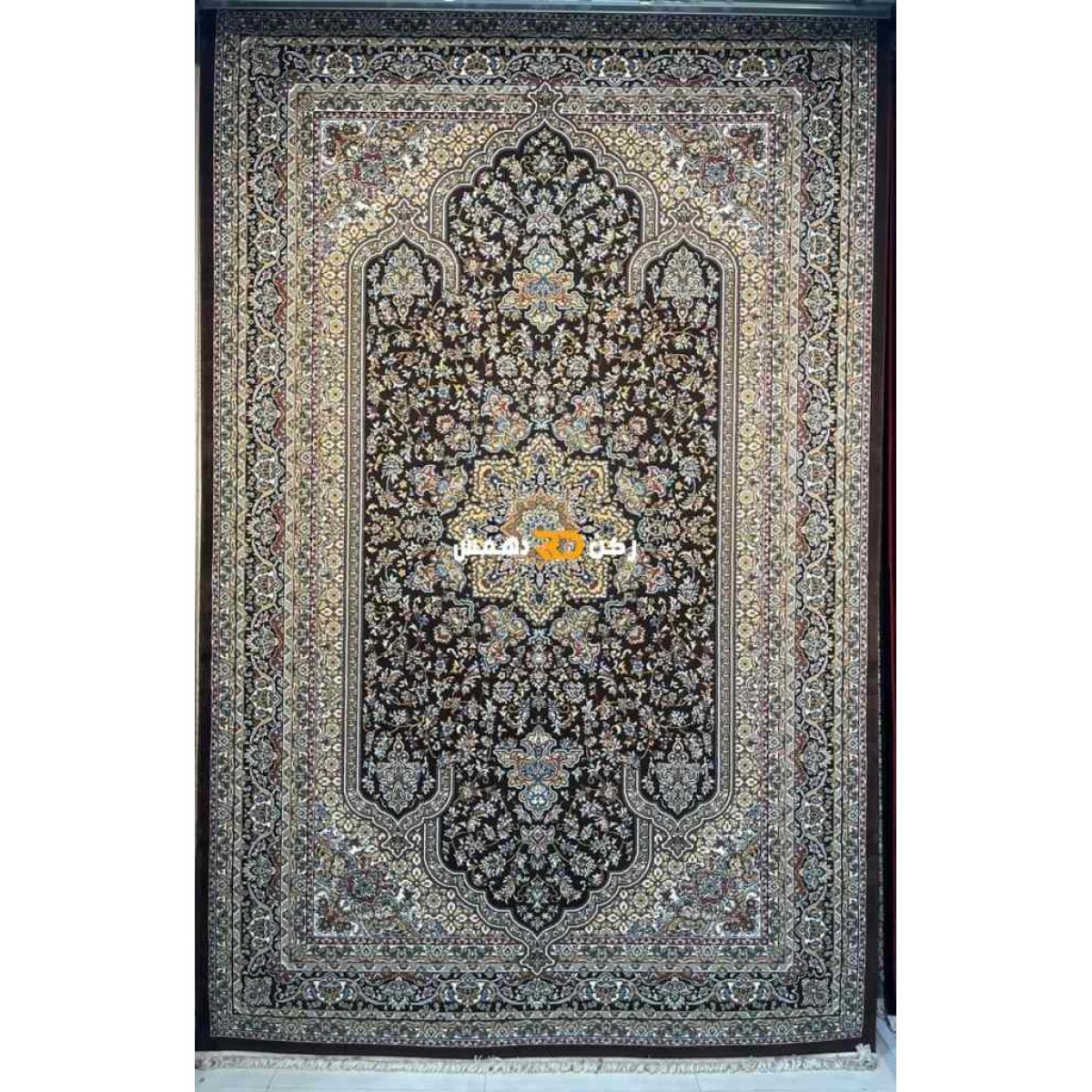 سجاد تركي الفخامة صوف اكرليك خيط مبروم  37878 لون بني مقاس 100*200