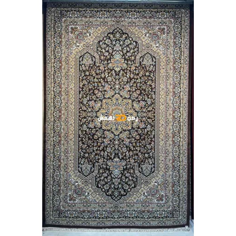 سجاد تركي الفخامة صوف اكرليك خيط مبروم  37878 لون بني مقاس 100*200