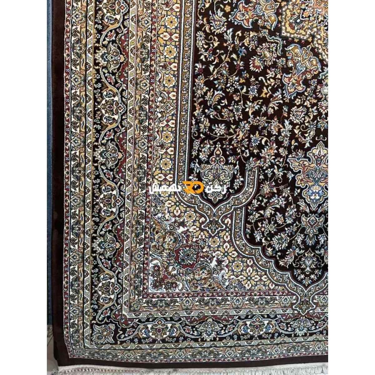 سجاد تركي الفخامة صوف اكرليك خيط مبروم  37878 لون بني مقاس 100*200