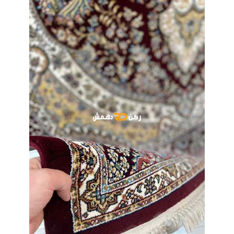 سجاد تركي الفخامة صوف اكرليك خيط مبروم  36963 لون احمر عنابي مقاس 100*200