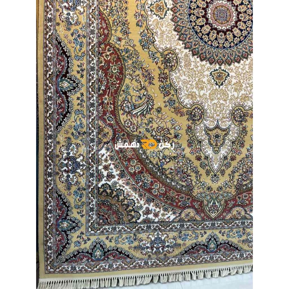 سجاد تركي الفخامة صوف اكرليك خيط مبروم 36963 لون ذهبي مقاس 100*200 سجاد تركي الفخامة صوف اكرليك خيط مبروم 36963 لون ذهبي مقاس 100*200