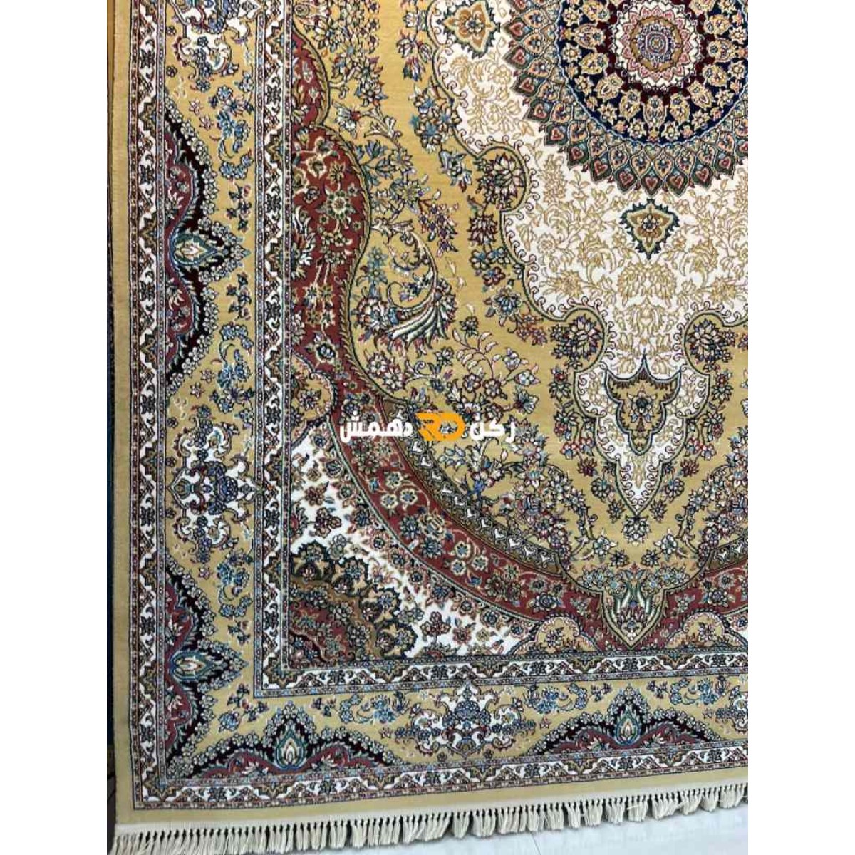 سجاد تركي الفخامة صوف اكرليك خيط مبروم  36963 لون ذهبي مقاس 150*230