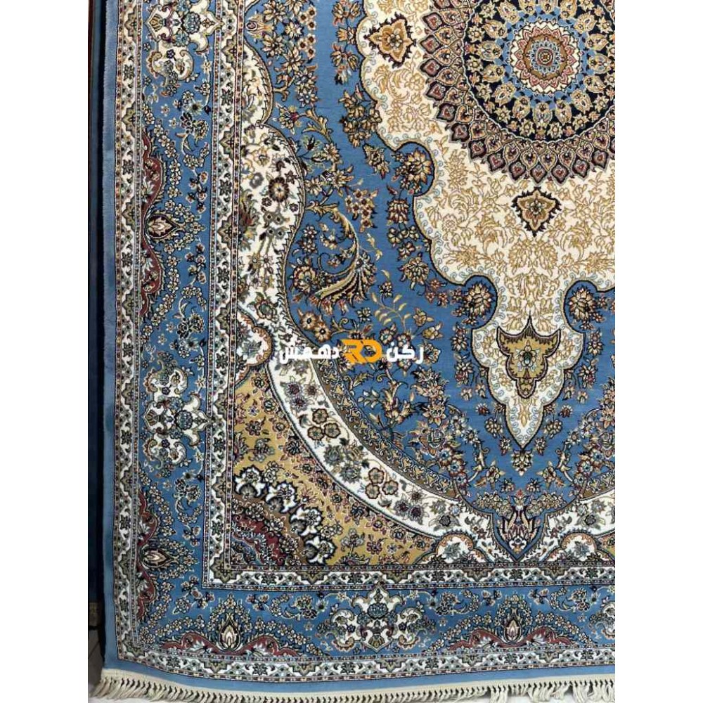 سجاد تركي الفخامة صوف اكرليك خيط مبروم 36963 لون سماوي مقاس 400*600 سجاد تركي الفخامة صوف اكرليك خيط مبروم 36963 لون سماوي مقاس 400*600
