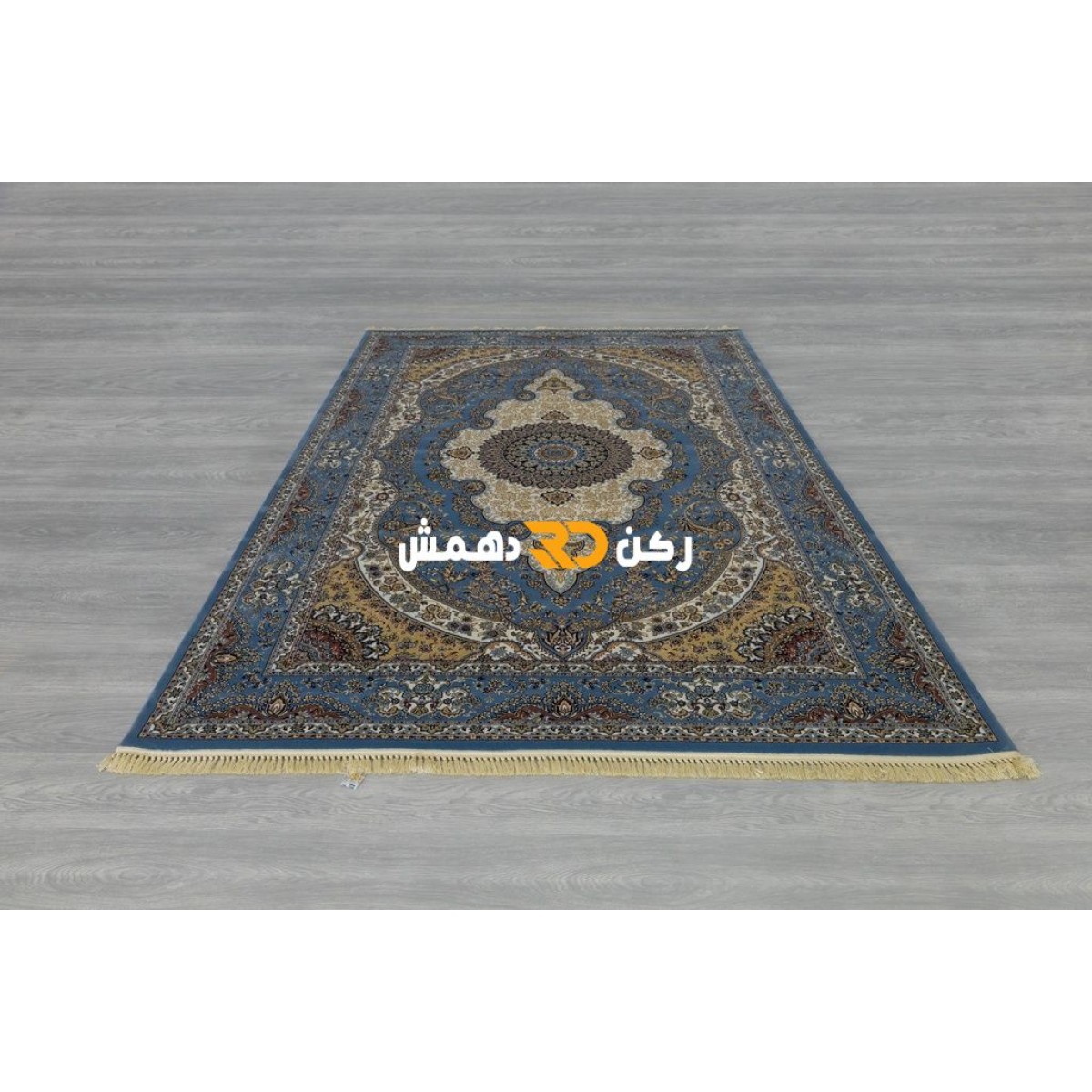 سجاد تركي الفخامة صوف اكرليك خيط مبروم  36963 لون سماوي مقاس 100*300