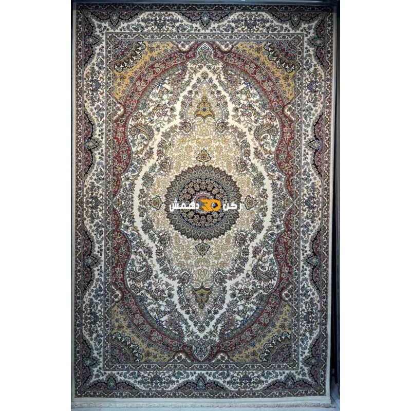 سجاد تركي الفخامة صوف اكرليك خيط مبروم  36963 لون كريم مقاس 100*200