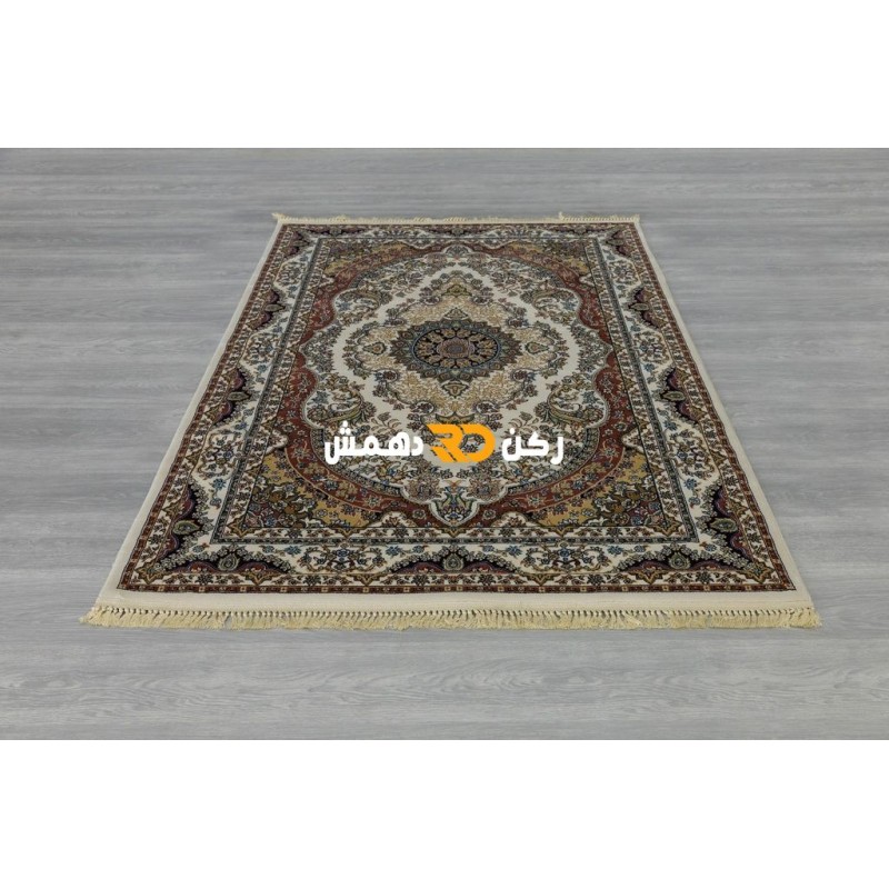 سجاد تركي الفخامة صوف اكرليك خيط مبروم  36963 لون كريم مقاس 100*400