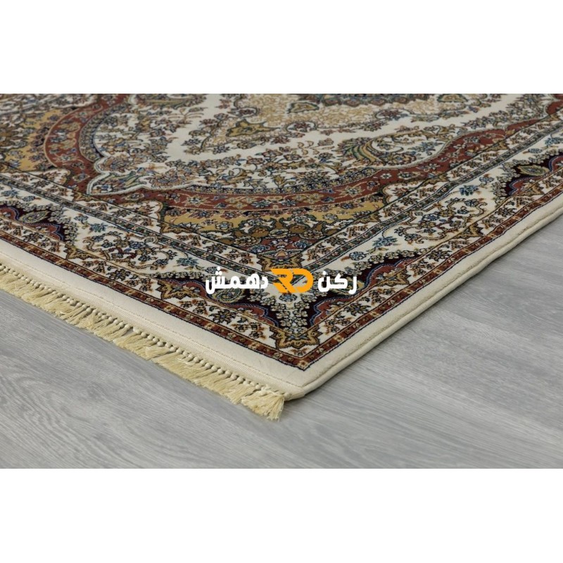 سجاد تركي الفخامة صوف اكرليك خيط مبروم  36963 لون كريم مقاس 100*400