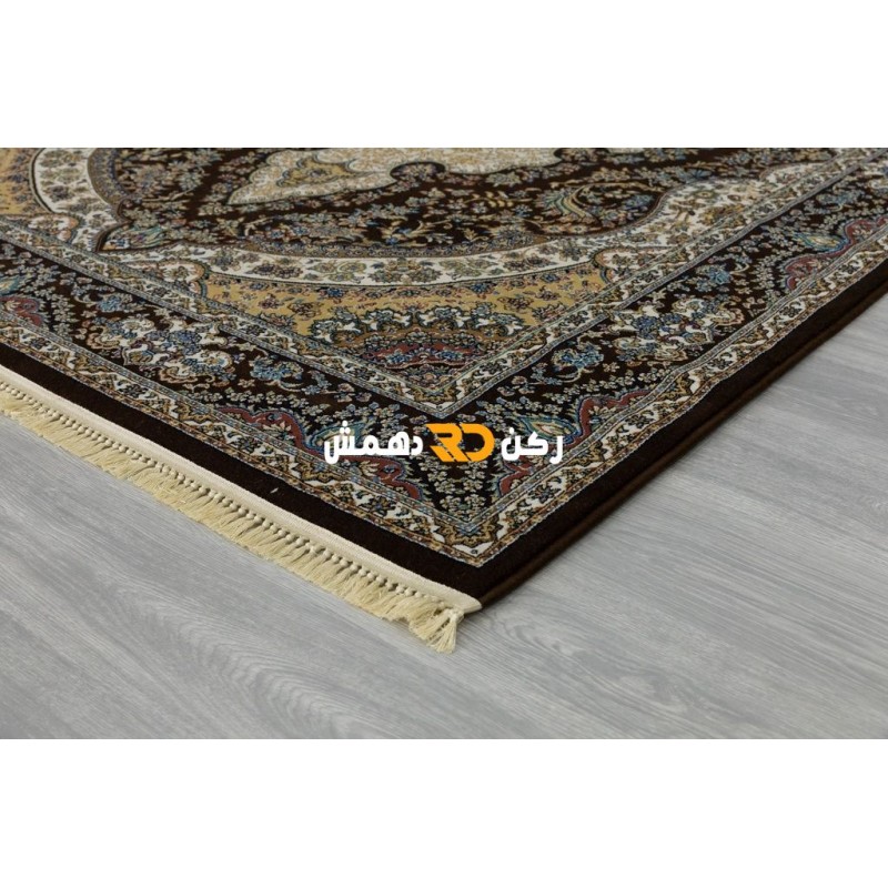 سجاد تركي الفخامة صوف اكرليك خيط مبروم  36963 لون بني مقاس 400*400