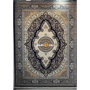 سجاد تركي الفخامة صوف اكرليك خيط مبروم  36963 لون كحلي مقاس 100*400