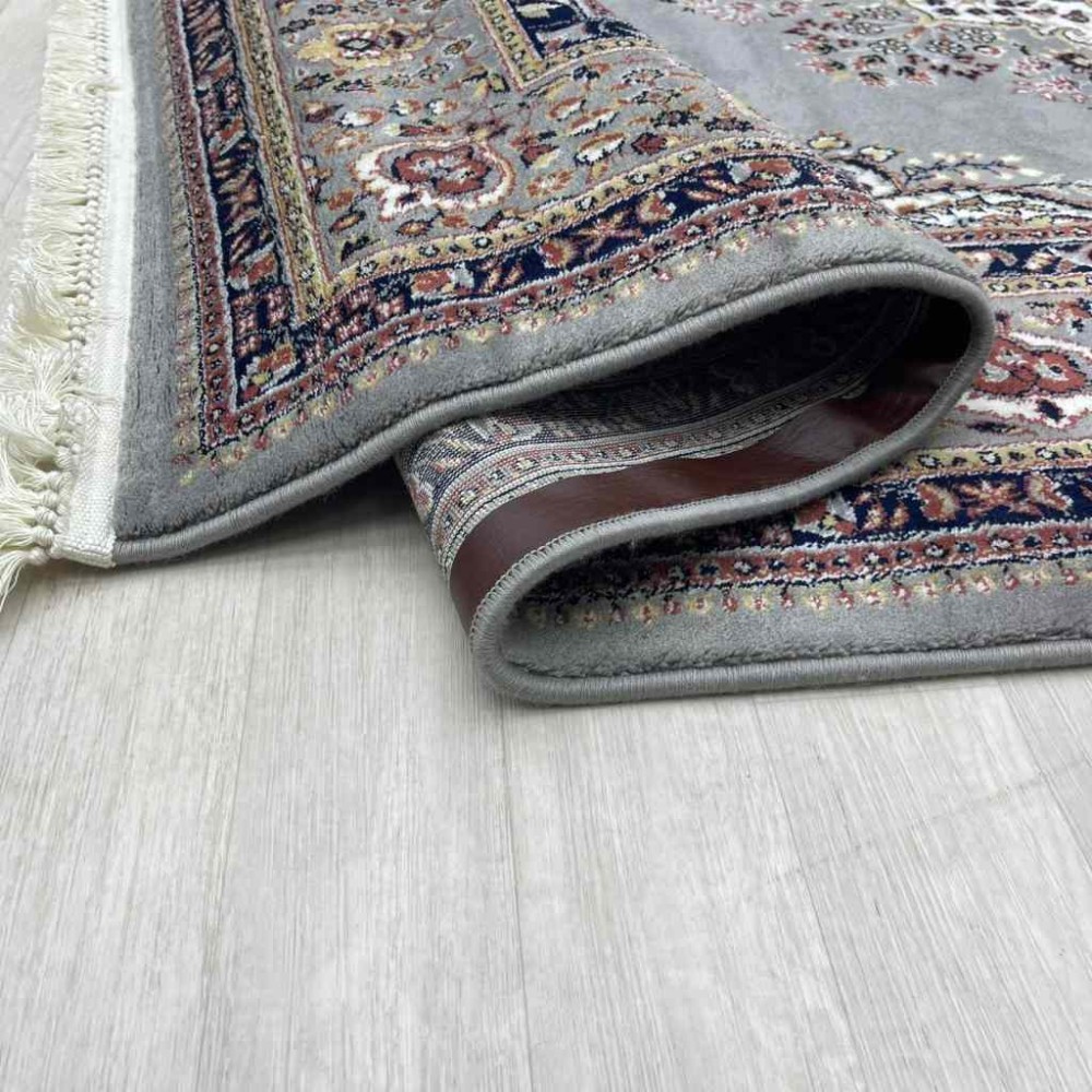 سجاد تركي الماس صوف درجه اولا كلاسيك سميك 38684A رصاصي مقاس 250*350