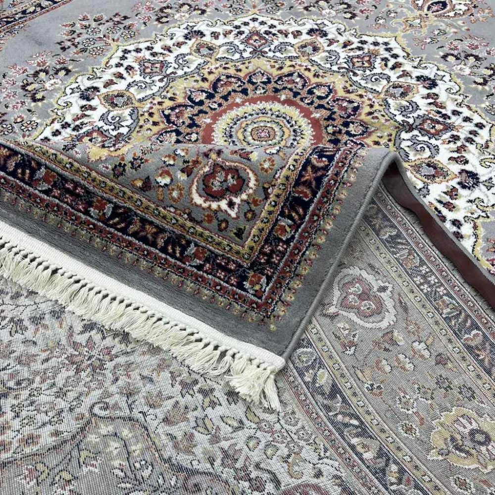 سجاد تركي الماس صوف درجه اولا كلاسيك سميك 38684A رصاصي مقاس 250*350