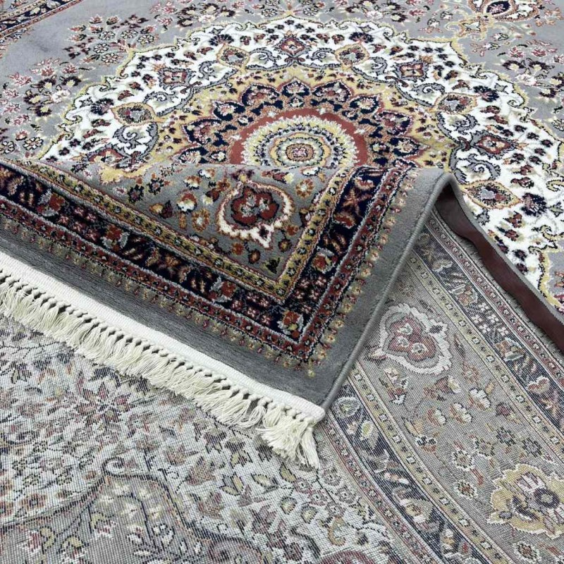 سجاد تركي الماس صوف درجه اولا كلاسيك سميك 38684A رصاصي مقاس 400*600