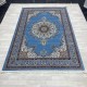 Turkish diamond carpet first class classic thick wool 38684A cyan size 200*300