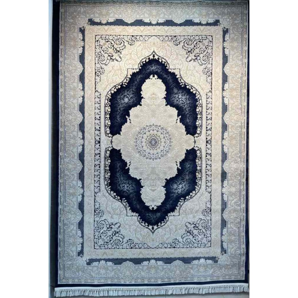 سجاد تركي اليمامة كلاسيك سميك ناعم 40378A كحلي مقاس 500*800