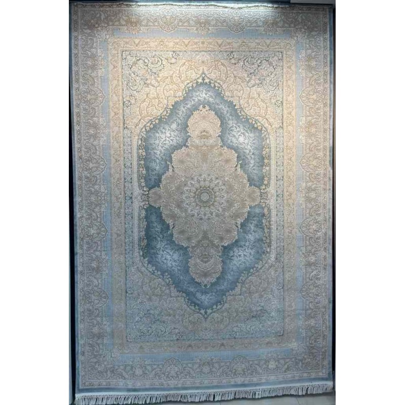 سجاد تركي اليمامة كلاسيك سميك ناعم 40378A سماوي مقاس 250*350