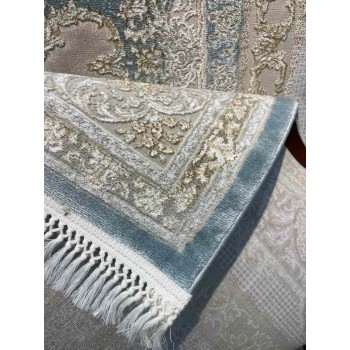 سجاد تركي اليمامة كلاسيك سميك ناعم 40378A سماوي مقاس 250*350