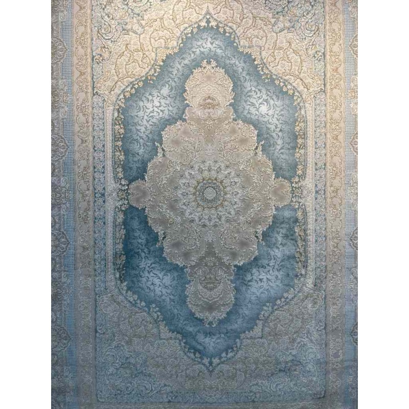سجاد تركي اليمامة كلاسيك سميك ناعم 40378A سماوي مقاس 250*350