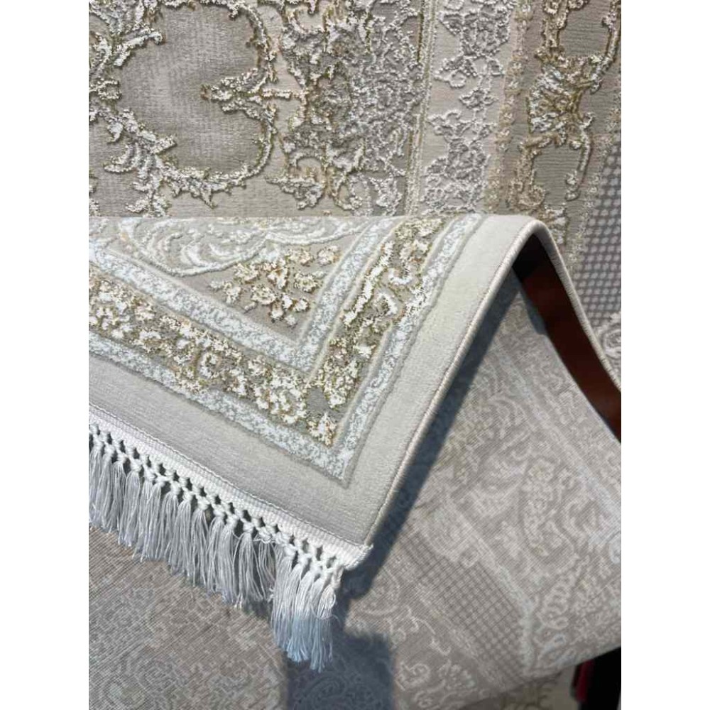 سجاد تركي اليمامة كلاسيك سميك ناعم 40378A كريم مقاس 100*400