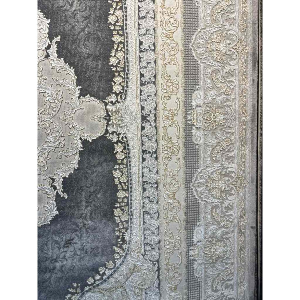 سجاد تركي اليمامة كلاسيك سميك ناعم 40378A رصاصي مقاس 250*350