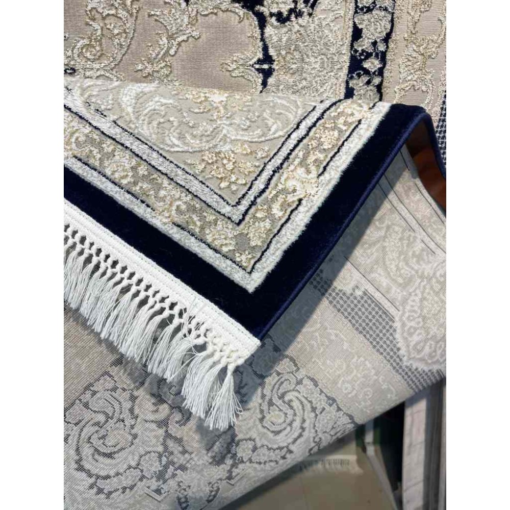 سجاد تركي اليمامة كلاسيك سميك ناعم 40378A كحلي مقاس 500*800