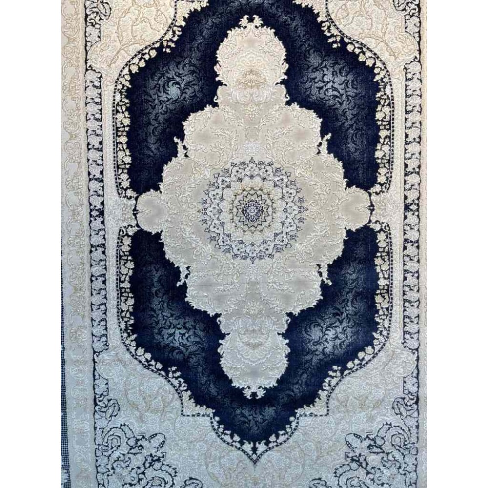 سجاد تركي اليمامة كلاسيك سميك ناعم 40378A كحلي مقاس 500*800