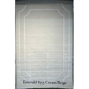 سجاد تركي اطار برواز الزمرد 8553 كريم بيج مقاس 150*220