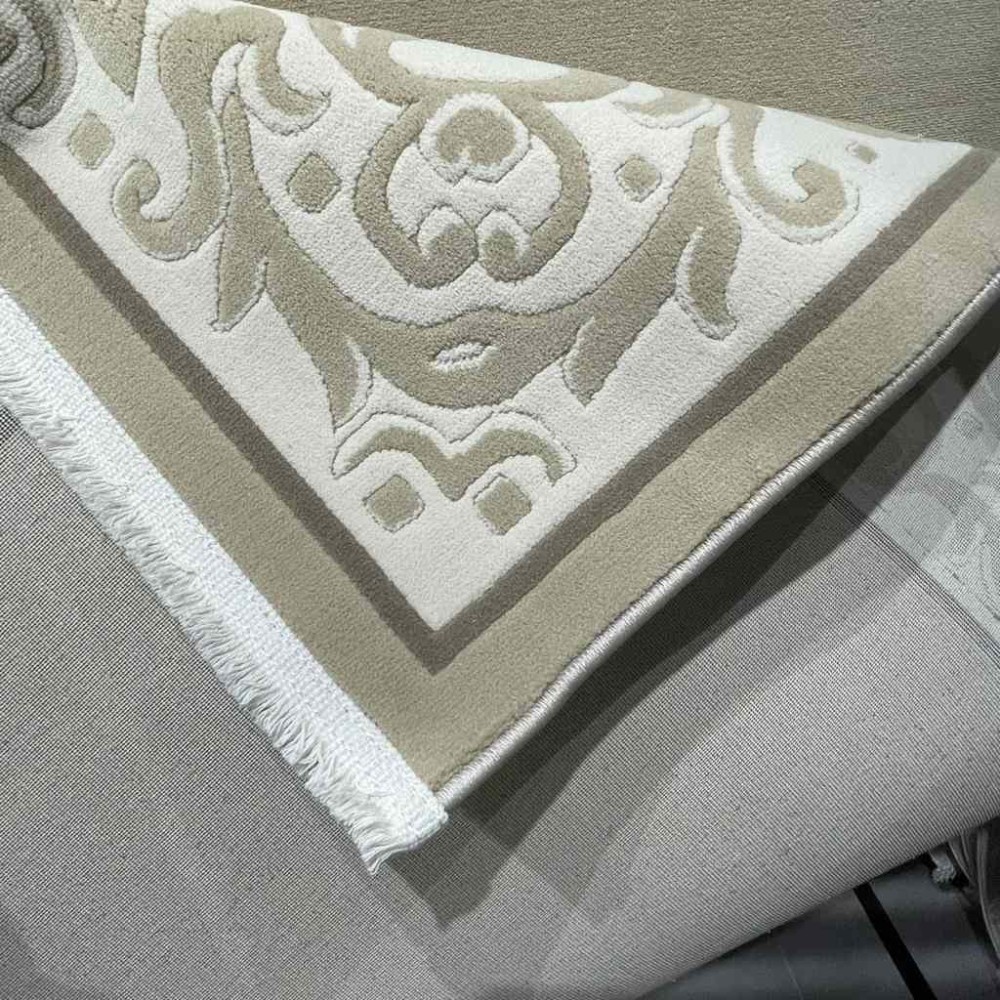 سجاد تركي فلورنس J674 بيج كريم مقاس 100*200