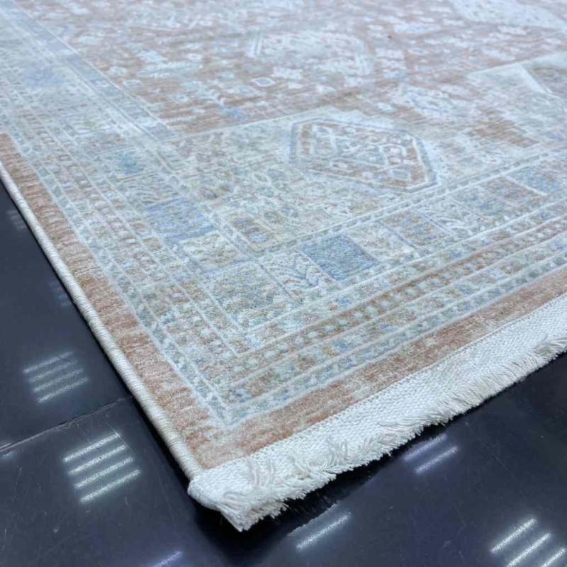 سجاد بوهيمي تركي جاليري F536CT11 سومون كريم مقاس 80*150