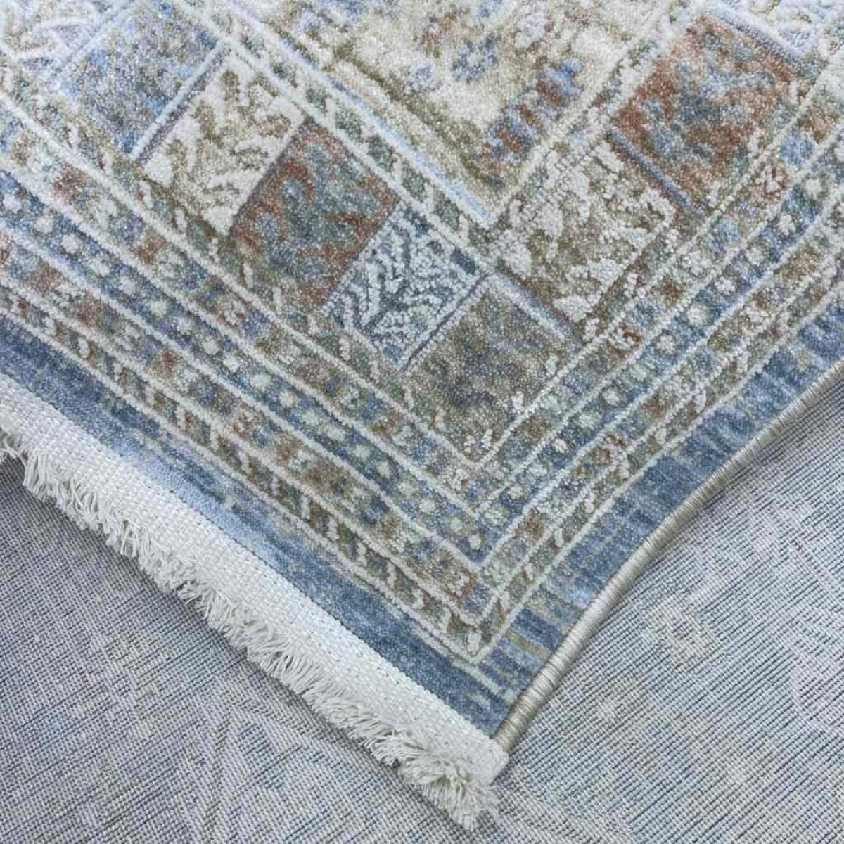سجاد بوهيمي تركي جاليري F536CT11 رصاصي كريم مقاس 300*400